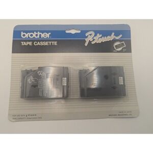 Brother P-Touch TC-33 Tape Cassette 2 Pack Gold on Black 12mm 1/2" for PT-6/8/10